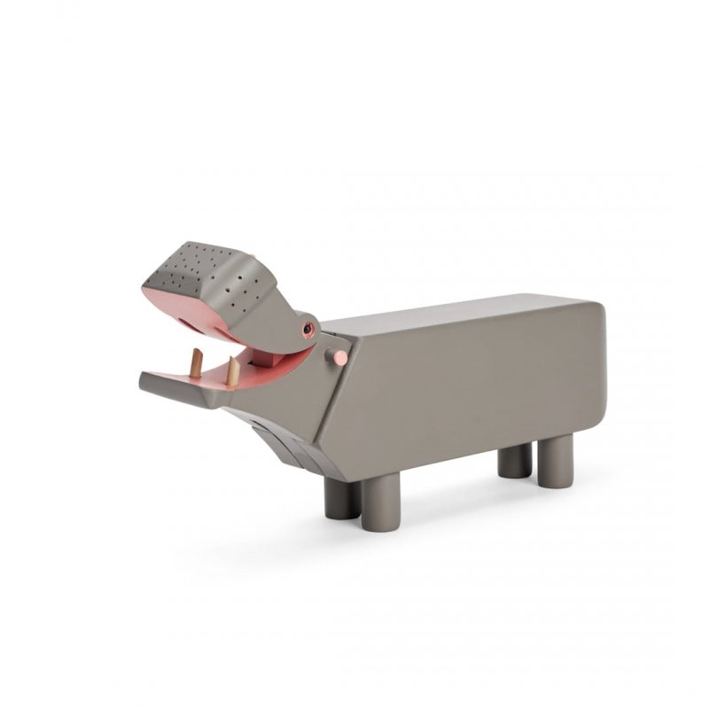 Kay Bojesen HIPPO Drewniana Figurka Hipopotam 9 cm / Szary