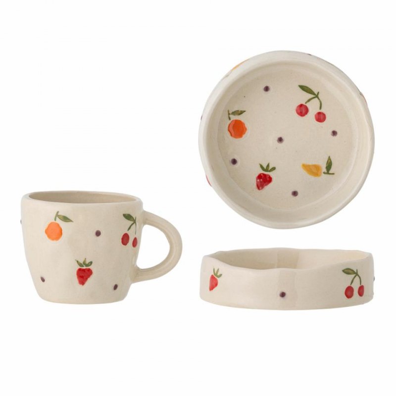 Bloomingville TATIANA Ceramiczny Zestaw Naczyń dla Dzieci - Kubek i Miseczka / 2 El.