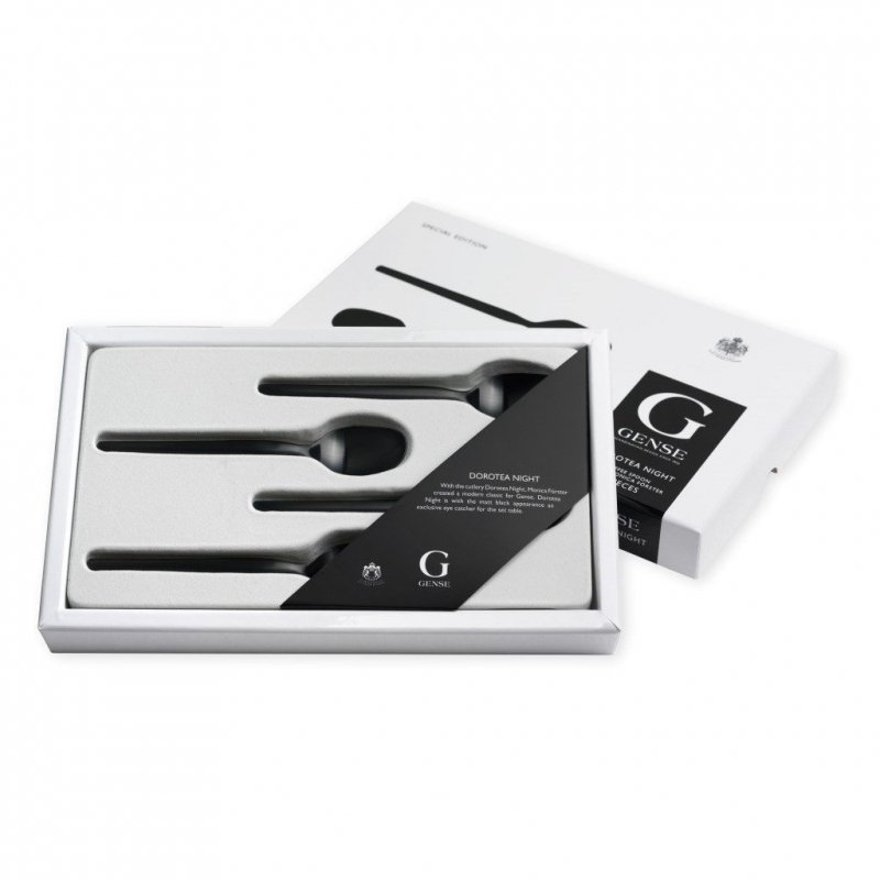 Gense DOROTEA NIGHT Łyżeczki do Kawy, Herbaty 15 cm 4 Szt. Czarne