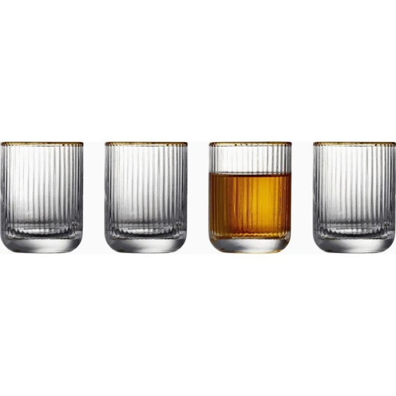 Lyngby Glass PALERMO Kieliszki do Wódki 60 ml 6 Szt. / Złote