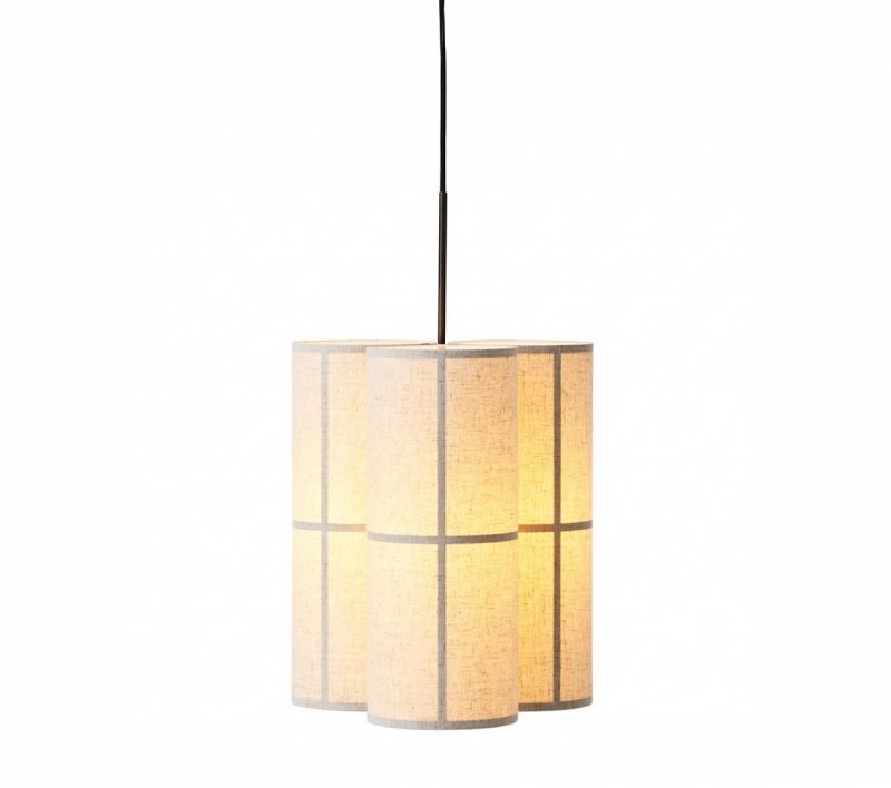Audo HASHIRA Potrójna Lampa Wisząca 37 cm / Lniany Klosz