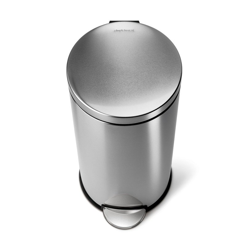 Simplehuman HOME Pedałowy Kosz na Śmieci 30 l Srebrny Matowy
