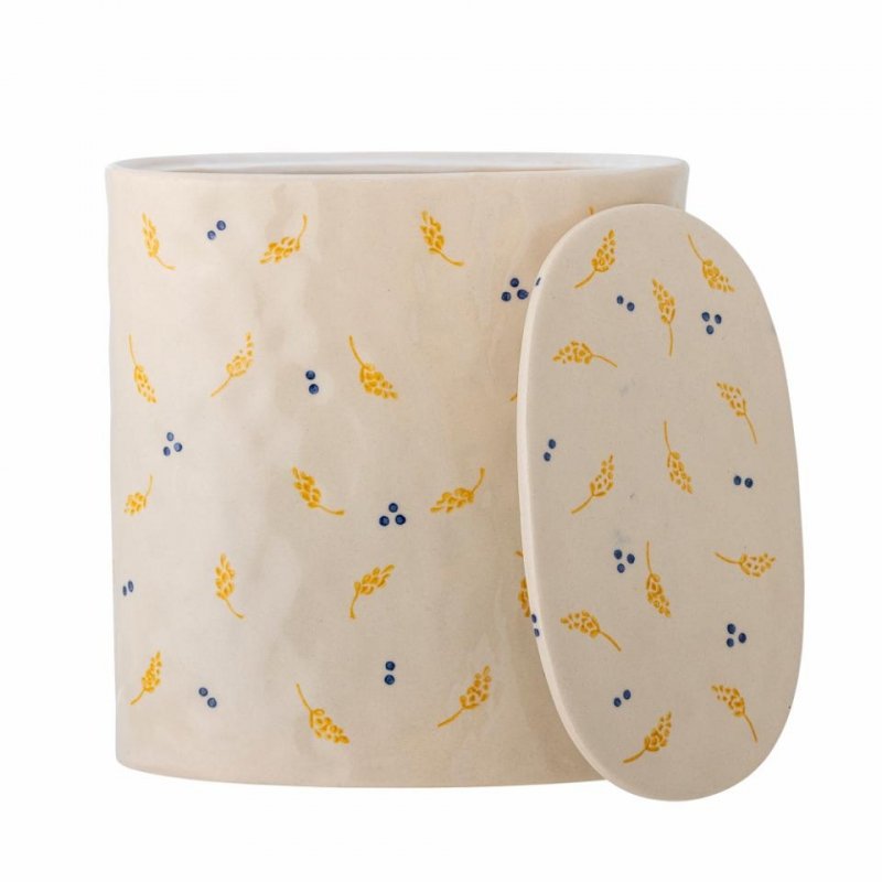 Bloomingville PIPPINE Ceramiczny Pojemnik Kuchenny 1,8 l / Ciepła Biel
