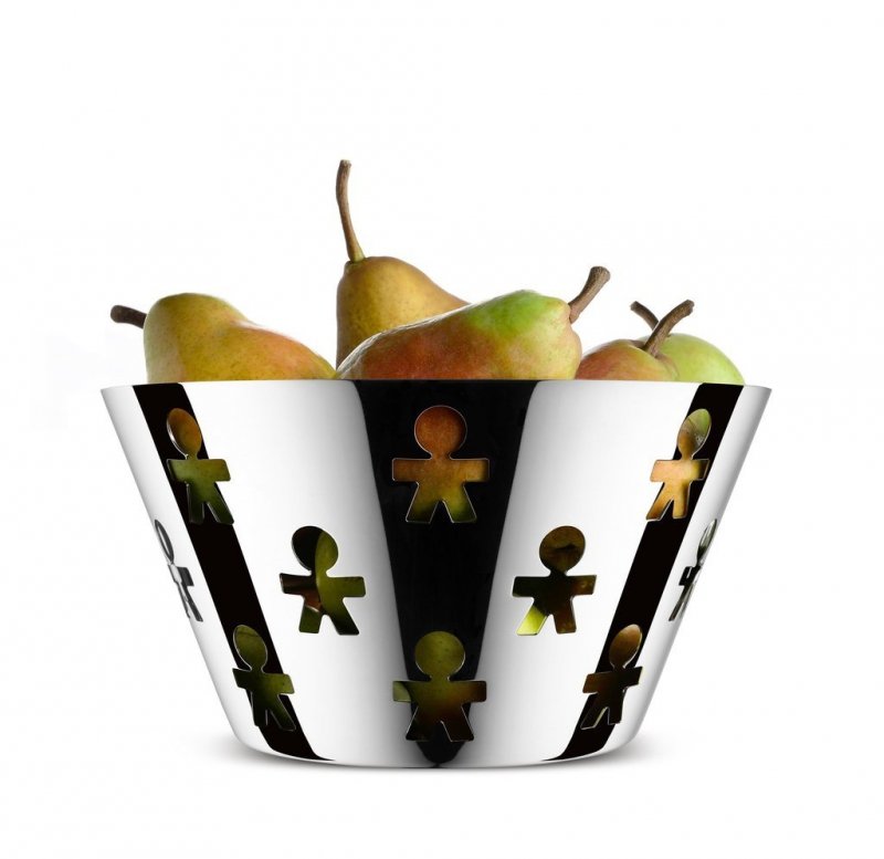 A di Alessi GIROTONDO Kosz na Owoce 23 cm Stal Polerowana