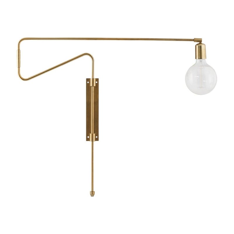 House Doctor SWING Lampa L - Kinkiet Mosiądz Złoty