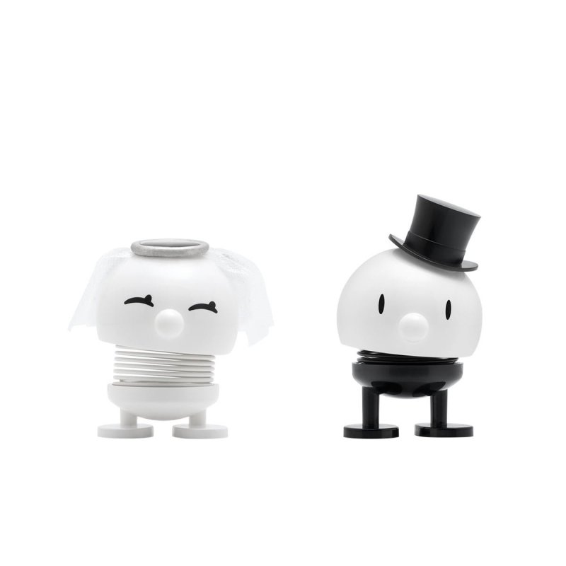 Hoptimist BRIDE &amp; GROOM Figurki Optymistów na Ślubne dla Nowożeńców 2 Szt.