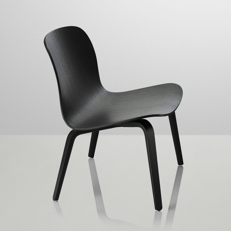 Muuto VISU LOUNGE Krzesło Drewniane - Szare