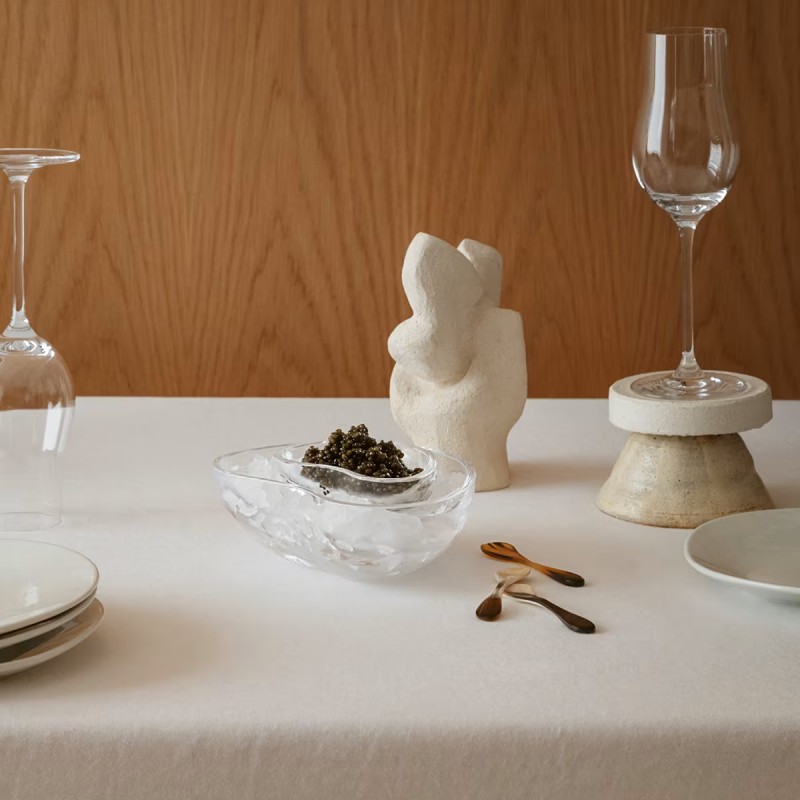 Georg Jensen INDULGENCE Kryształowa Misa / Naczynie do Serwowania Kawioru