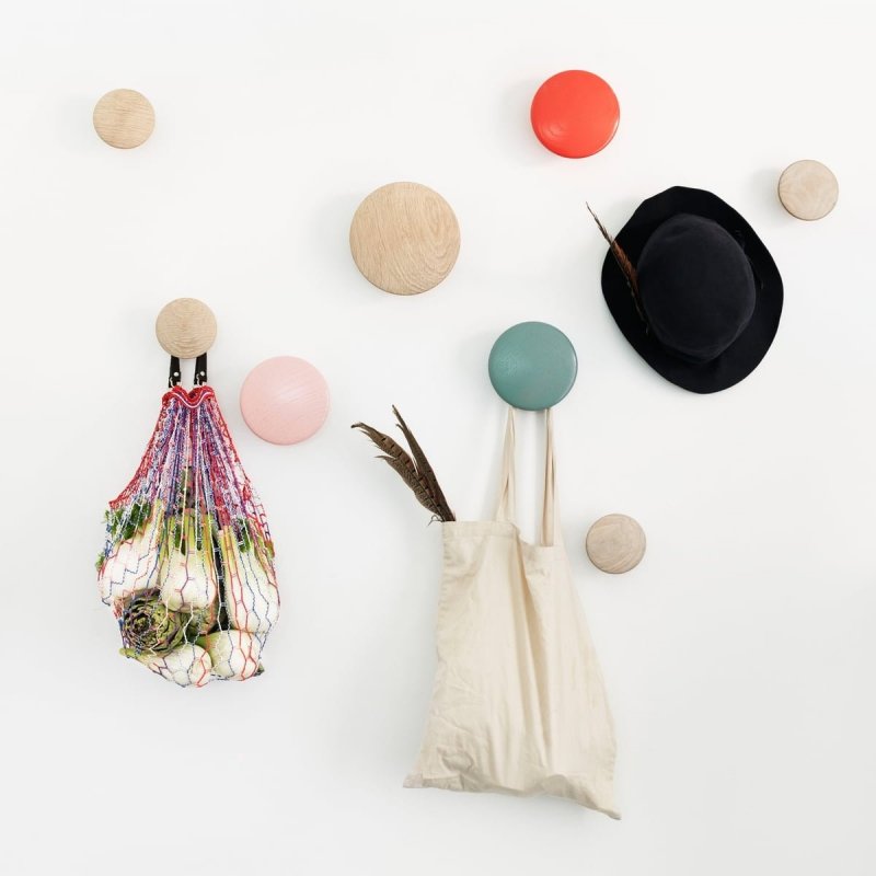Muuto DOTS Wieszak Drewniany L 17 cm Musztardowy