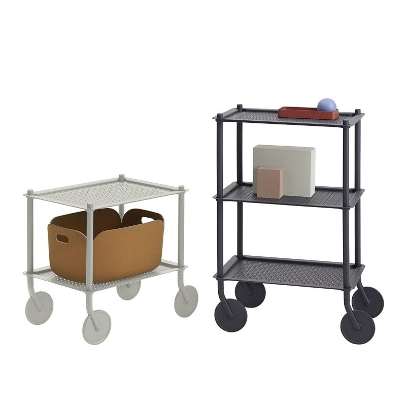 Muuto FLOW Wózek na Kółkach 3 Półki / Taupe
