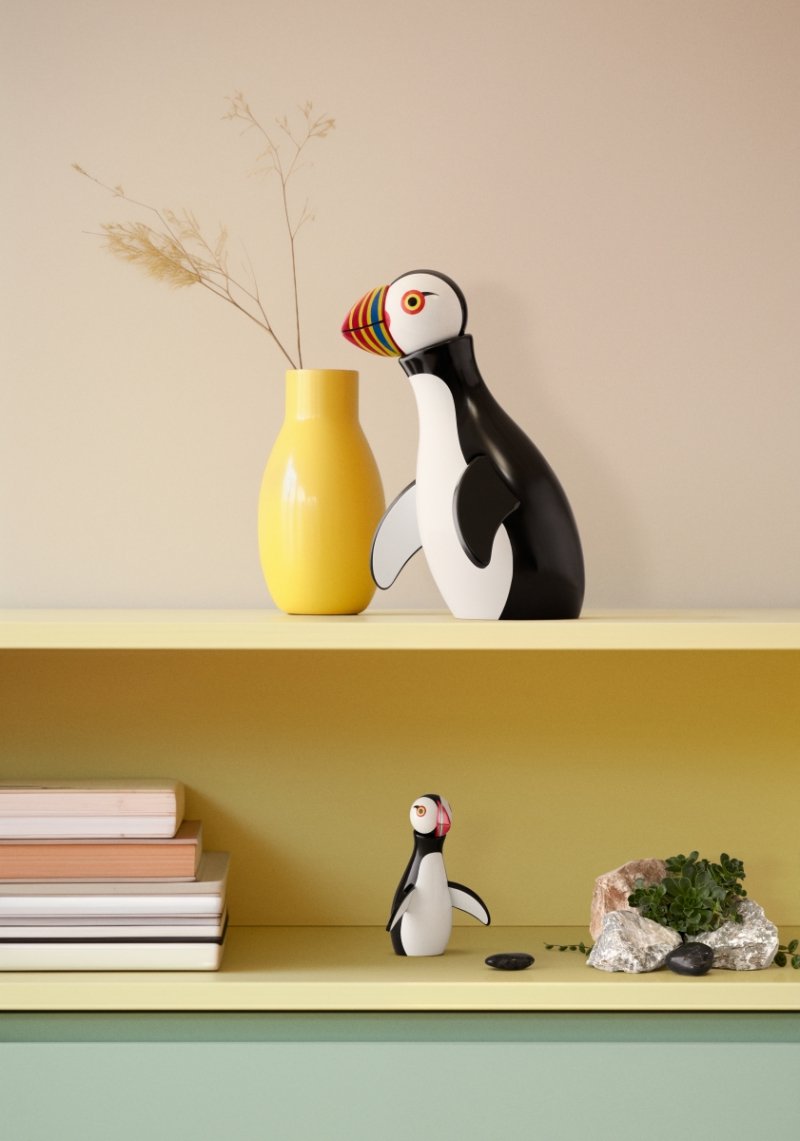 Kay Bojesen PUFFIN Drewniana Figurka Ptaka 19,6 cm / Maskonur