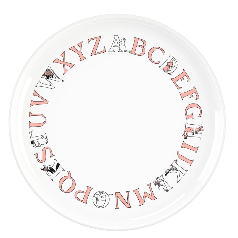 RIG-TIG by Stelton ABC MUMINKI Talerz dla Dzieci 20 cm Różowy