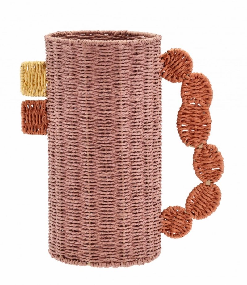 Villa Denmark STYLES Kolorowy Wazon - Koszyk Dekoracyjny 35 cm / Różowy