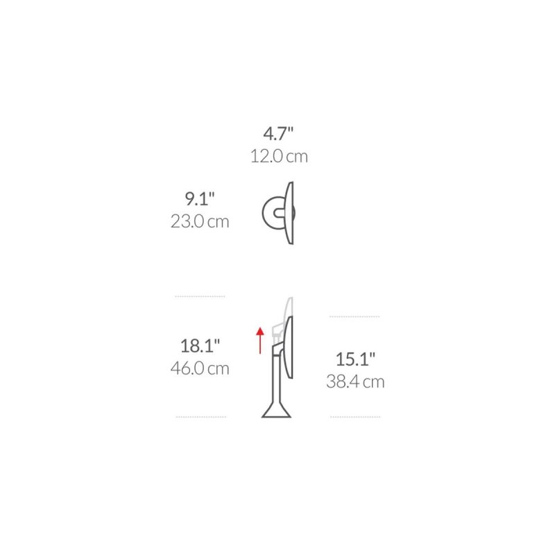 simplehuman SENSOR Lustro Kosmetyczne do Makijażu - Powiększające, z Podświetleniem / Różowe Złoto