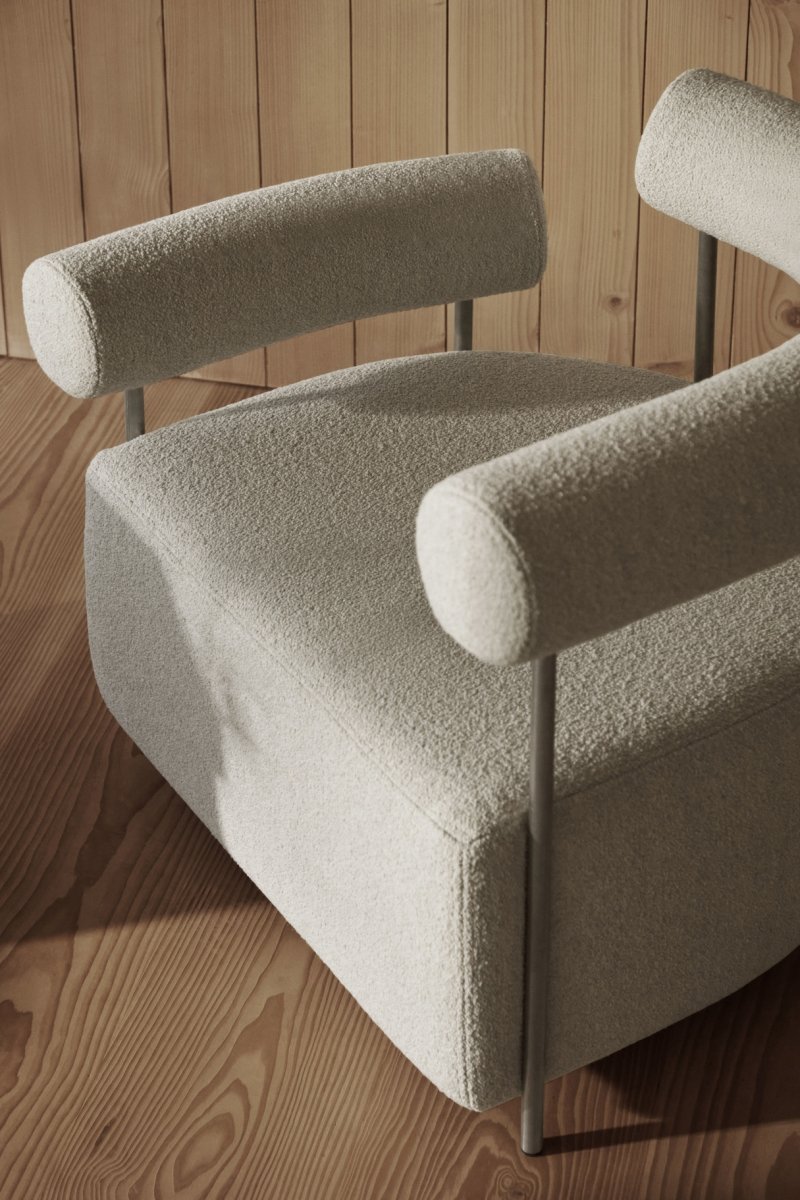 Kristina dam studio SOLITUDE Fotel Tapicerowany Boucle / Beżowy