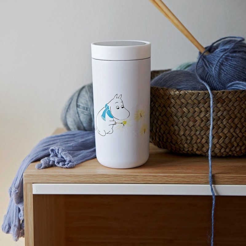 Stelton TO GO Kubek Termiczny 400 ml MUMINKI / Biały