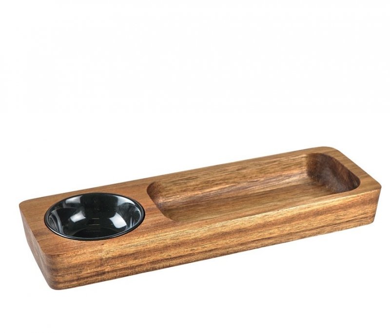 Holm WOODEN Drewniana Deska do Serwowania Przekąsek i Pieczywa z Oliwą