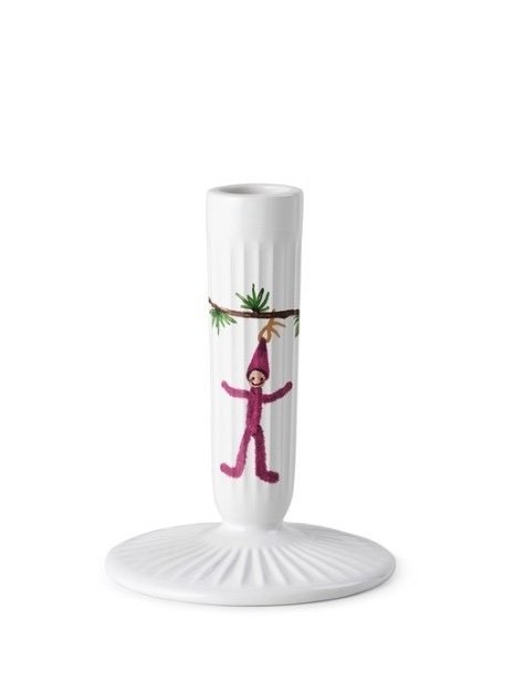 Kähler HAMMERSHØI CHRISTMAS Świecznik Świąteczny 12 cm Zdobiony / Biały