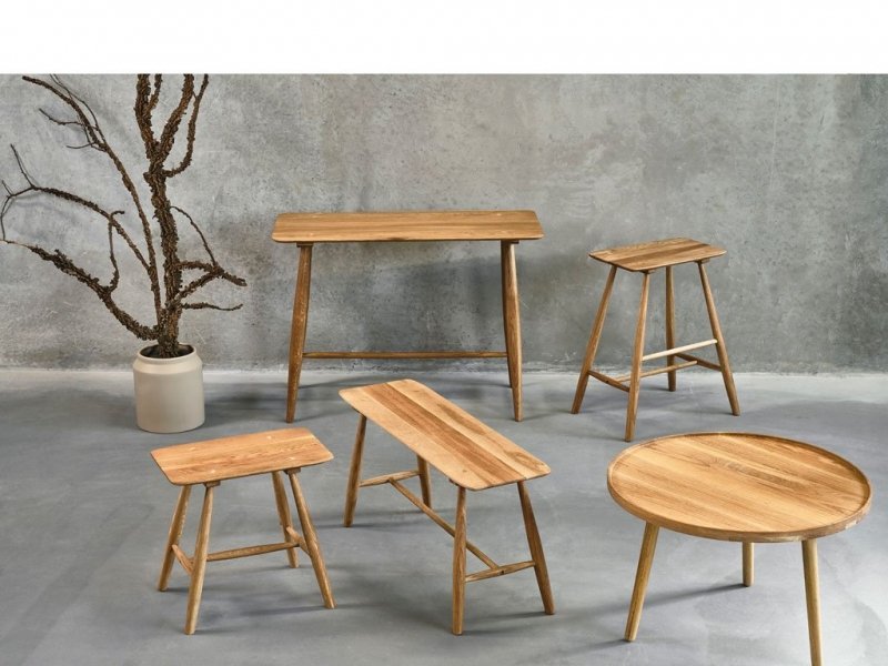 Villa Collection OAK Taboret - Stołek z Dębu Olejowanego 45 cm