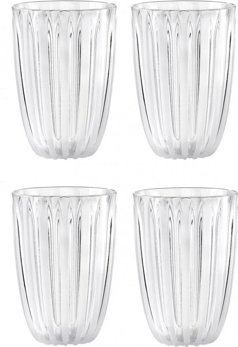 Guzzini DOLCEVITA Szklanki 470 ml z Tworzywa z Recyklingu - Zestaw 4 Szklanek / Perłowy