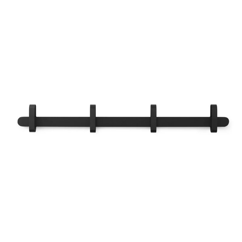 Normann Copenhagen HOOP Wieszak Ścienny - Listwa na Ubrania 81,5 cm / Czarny