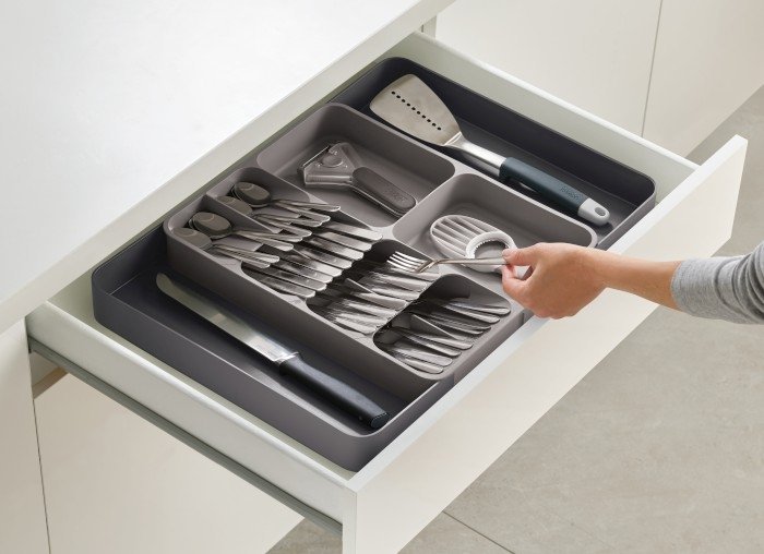 Joseph Joseph DRAWER Organizer na Sztućće - Wkład do Szuflady Rozsuwany / Szary