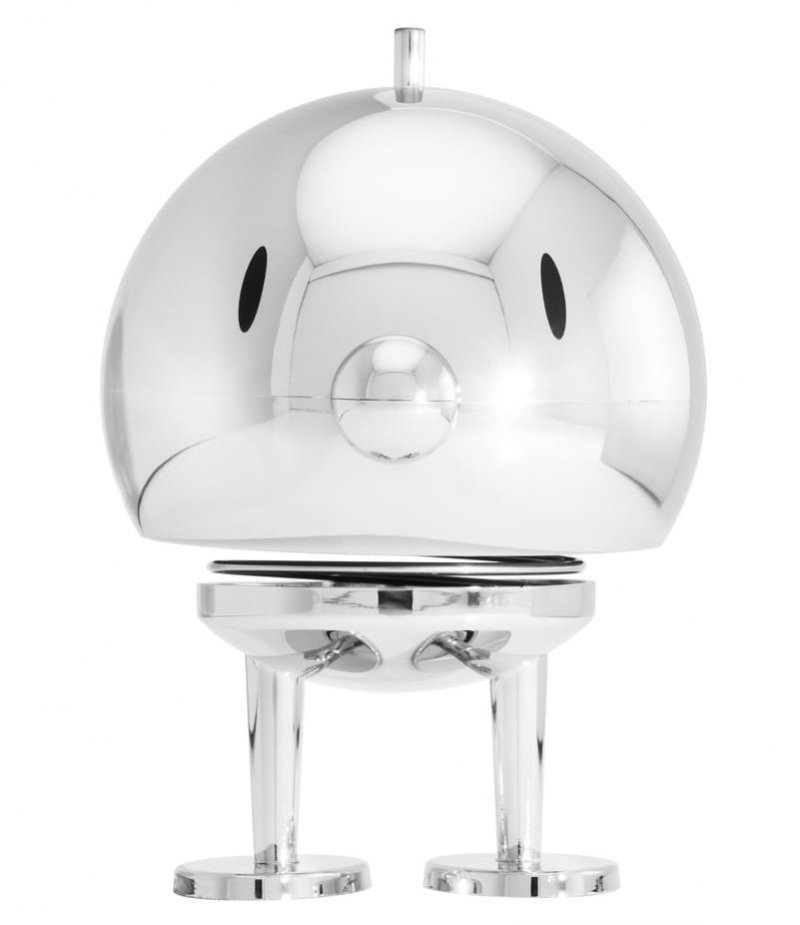 Hoptimist BUMBLE Metalowa Figurka Optymisty XL Chrom