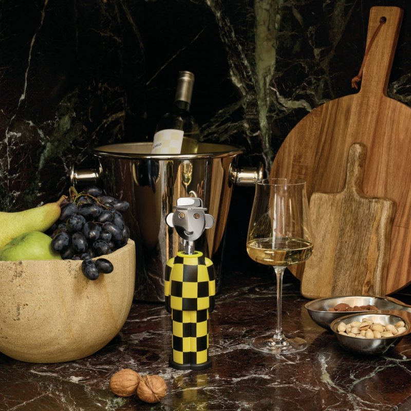 Korkociąg Alessandro M. Giallo e Nero Alessi w żółto-czarnym wzorze