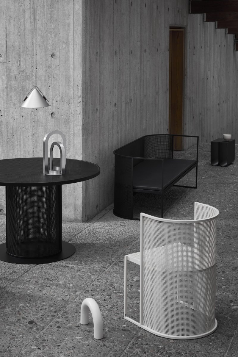Kristina dam studio BAUHAUS Okrągły Stół Ogrodowy 120 cm / Czarny