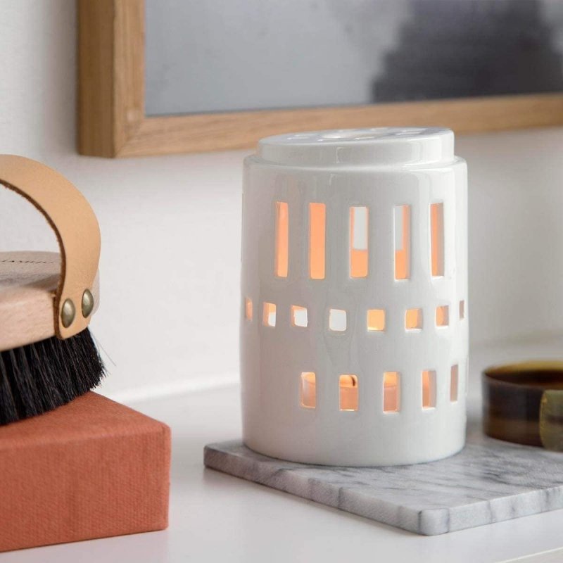 Kähler URBANIA Świecznik Tealight - Domek Biały - Little Tower