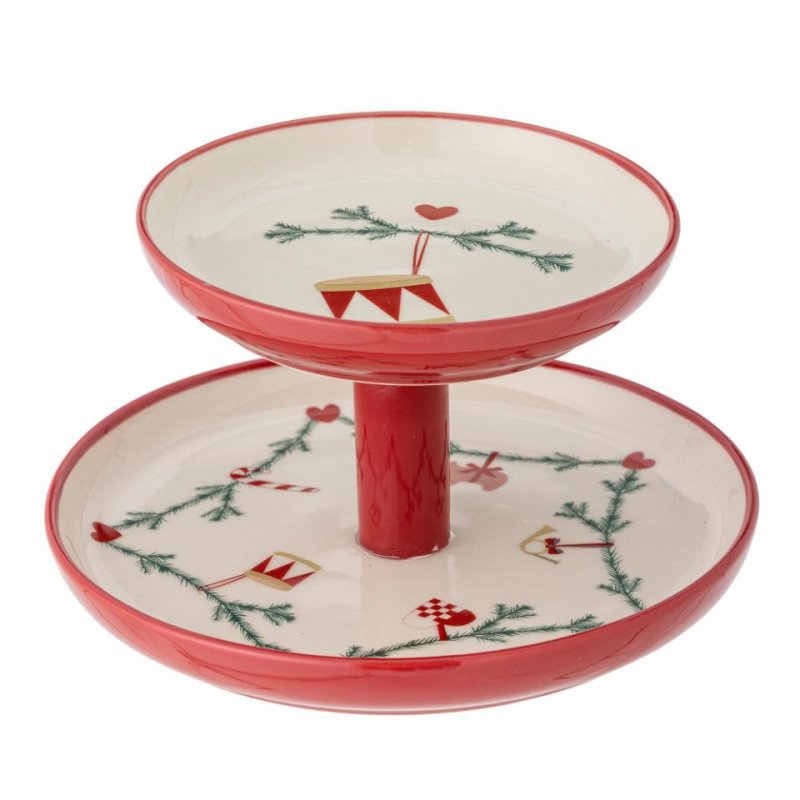 Bloomingville CHRISTMAS YULE Świąteczna Patera - Etażerka Podwójna