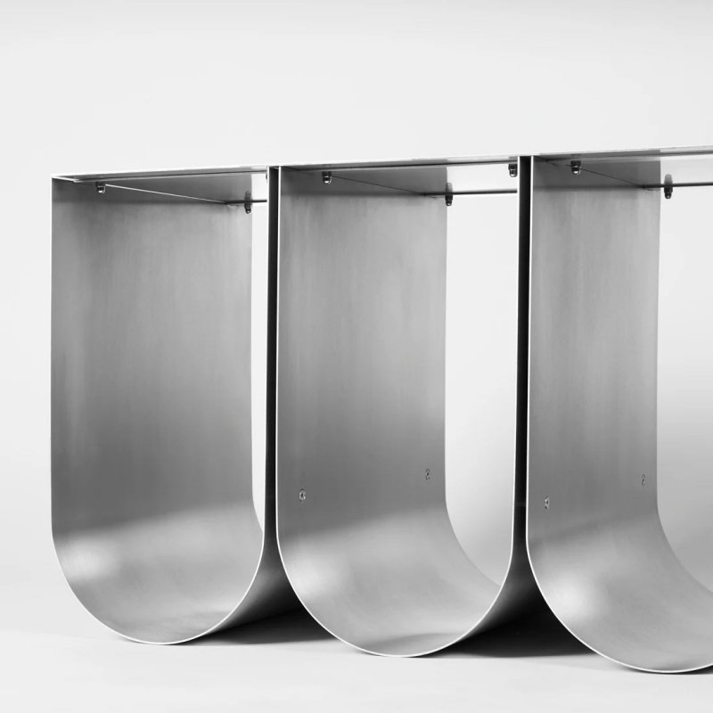 Kristina dam studio CURVED Stalowa Ławka / Srebrna Matowa