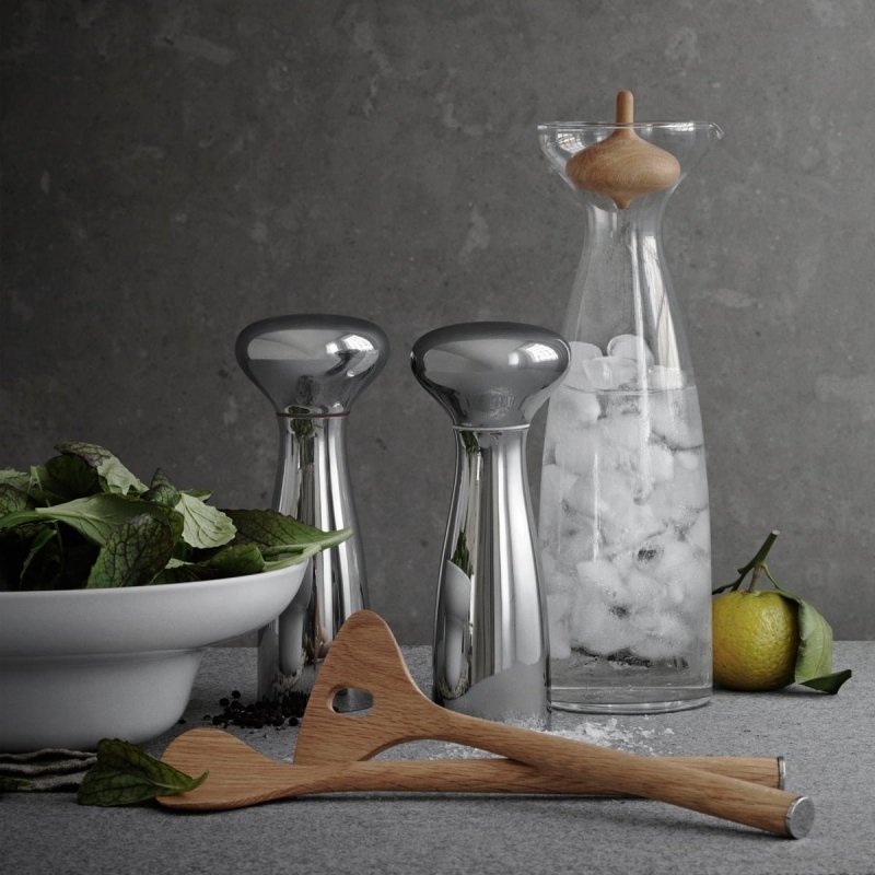 Georg Jensen ALFREDO Stalowy Młynek do Soli i Pieprzu 20 cm / Srebrny Błyszczący