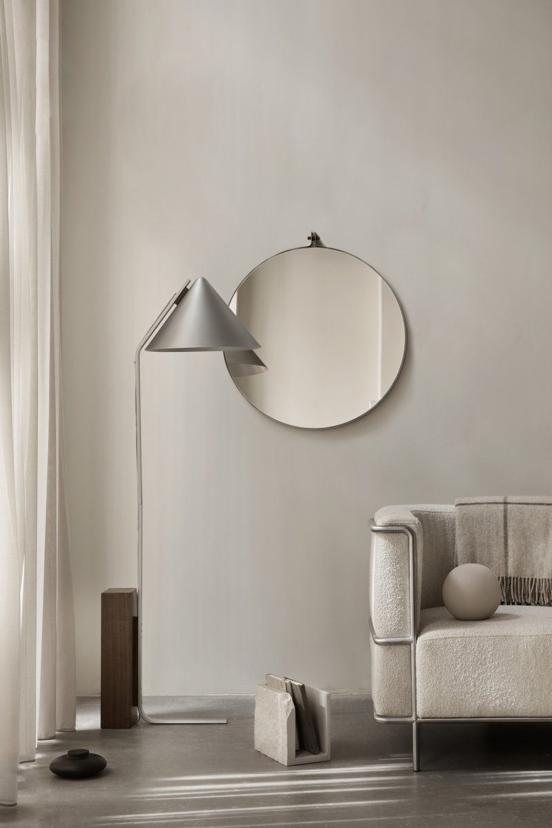 Kristina dam studio DOWEL Lustro Ścienne Okrągłe 70 cm / Stalowa Rama