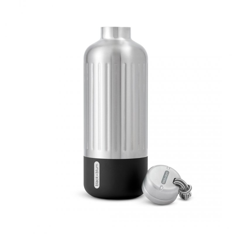 black+blum EXPLORER Stalowa Butelka Termiczna do Wody 850 ml / Czarna
