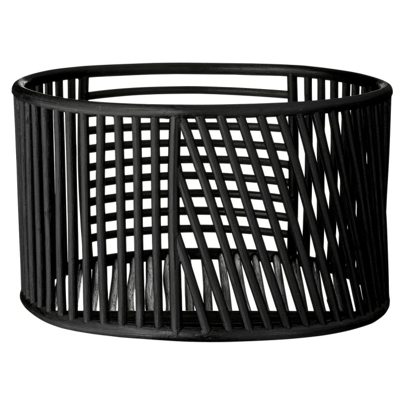 AYTM - MOTUS Ratanowy Kosz Dekoracyjny 42 cm Czarny