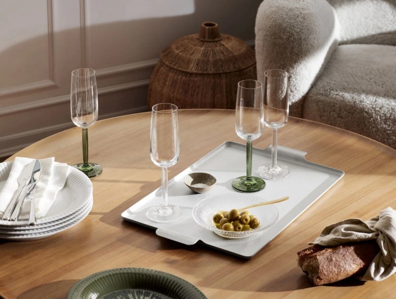Kähler HAMMERSHØJ Kieliszki do Szampana 240 ml 2 Szt. / Zielone