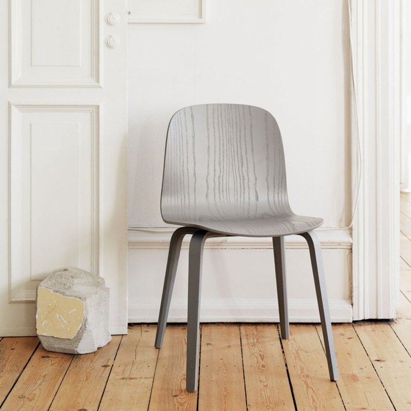 Muuto VISU Krzesło Drewniane - Zielone Dusty Green 2 Szt.