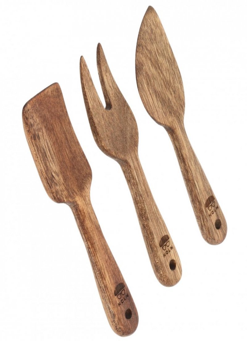 Holm WOODEN Zestaw do Serwowania Serów / Drewno Akacji