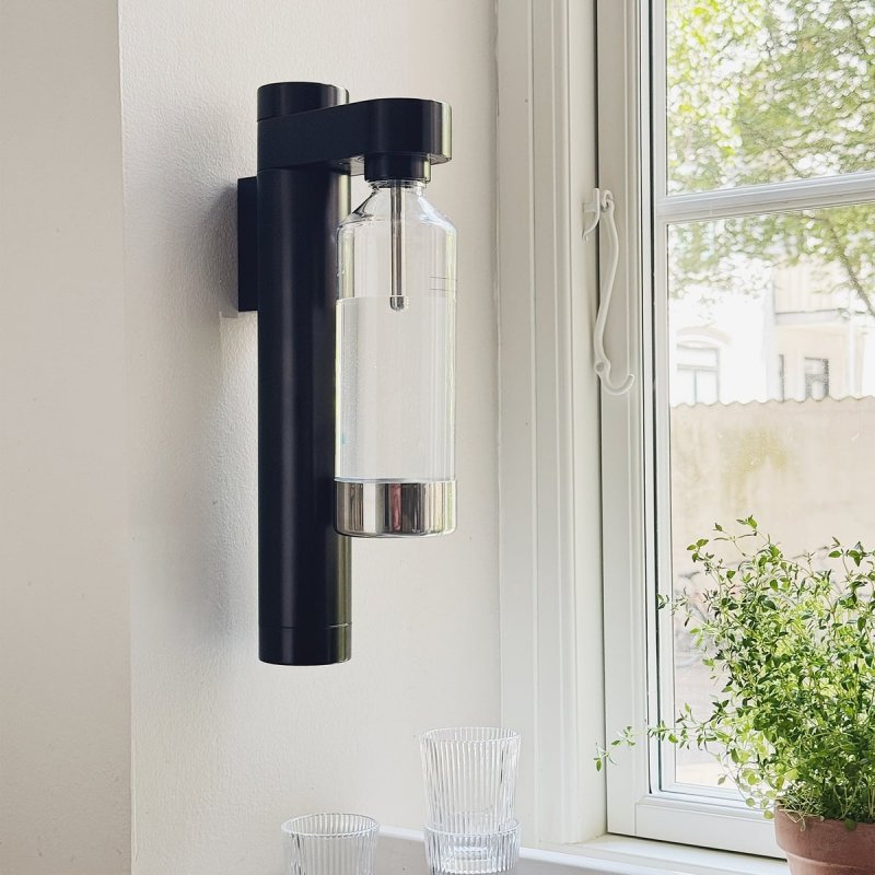 Stelton BRUS CARBONATOR Ścienny Ekspres do Gazowania - Stalowy Saturator do Wody Gazowanej / Srebrny