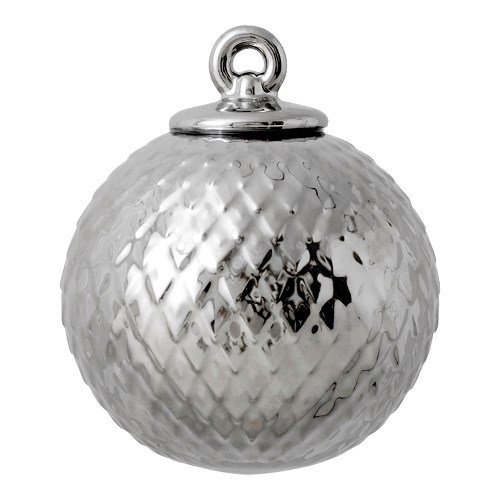 Lyngby Porcelain RHOMBE Bombka Porcelanowa - Srebrna