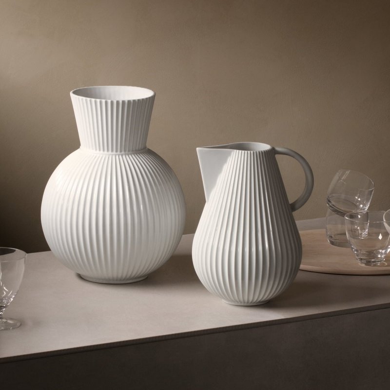 Lyngby Porcelain TURA Wazon do Kwiatów 34 cm Biały