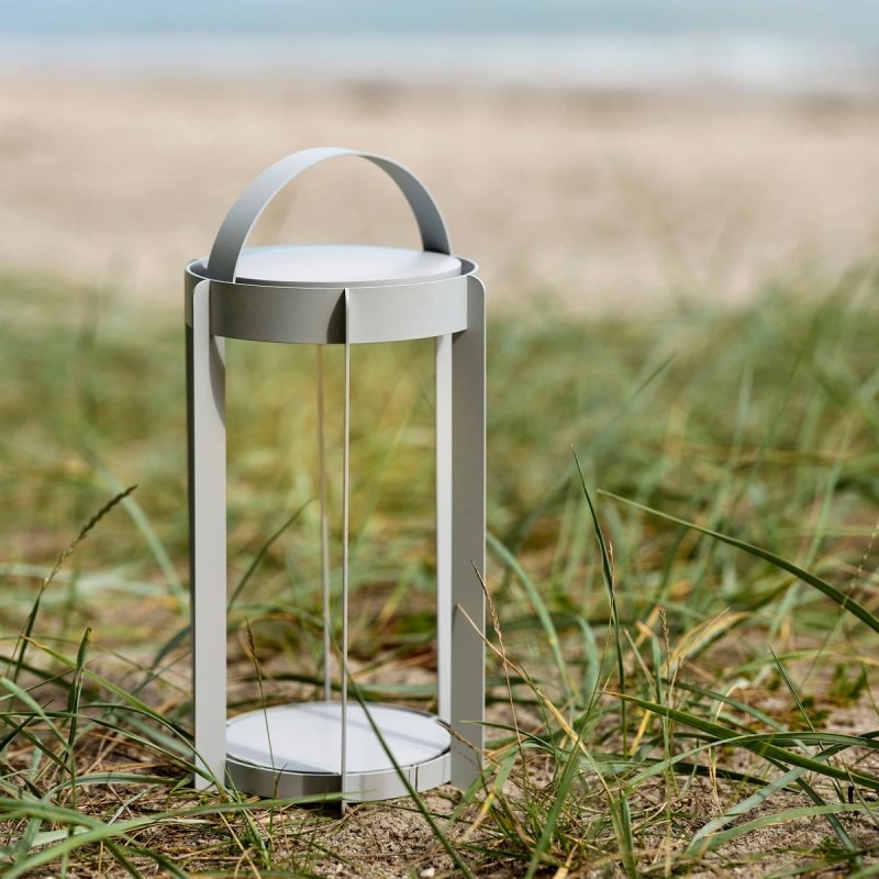 ZONE Denmark FIREFLY Lampion LED 30 cm / Jasnoszara