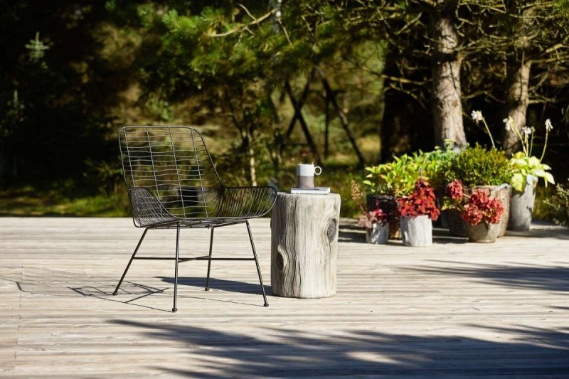 Villa Collection NORDIC Krzesło Metalowe 77 cm Czarne
