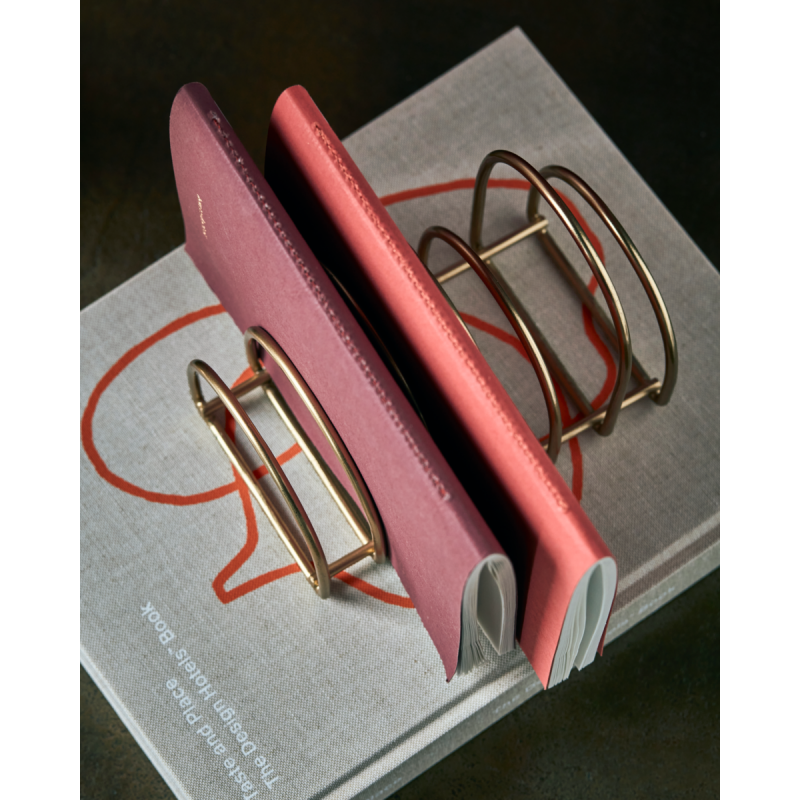 House Doctor PAMPI Organizer na Biurko - Stojak na Dokumenty 24 cm / Złoty
