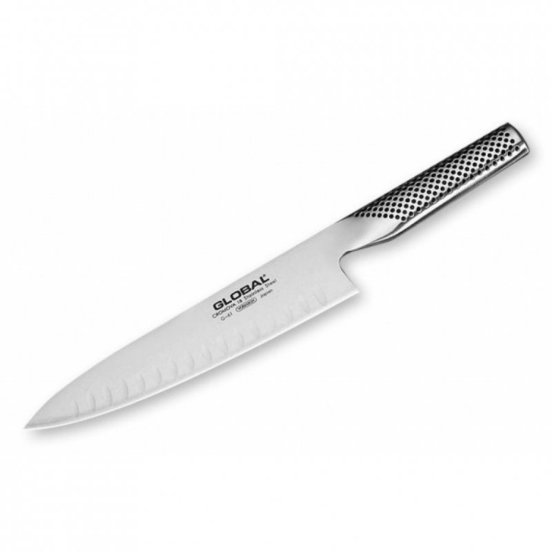 GLOBAL - Japoński Nóż Kucharza Żłobiony 20 cm G-77