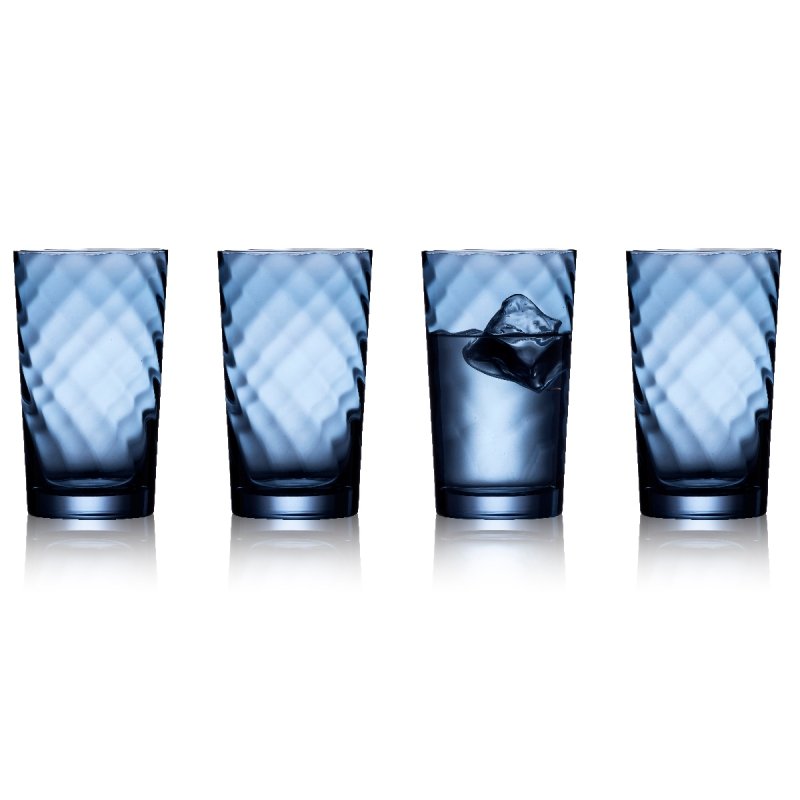 Lyngby Glass VIENNA Szklanki Wysokie 400 ml 4 Szt. / Niebieskie