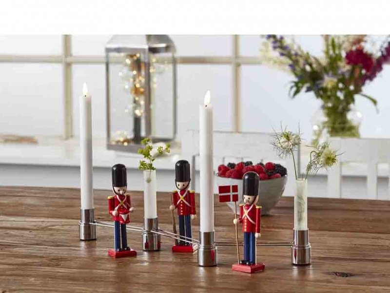 Scandinavia Design LINK Świecznik / Wazon 2w1 Srebrny