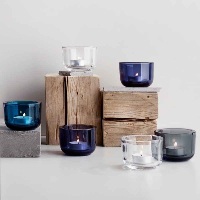 Iittala VALKEA Świecznik Tealight / Bezbarwny