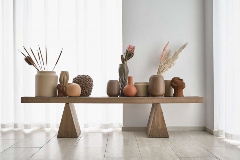 Villa Collection SOFT Wazon do Kwiatów 23 cm Brązowy